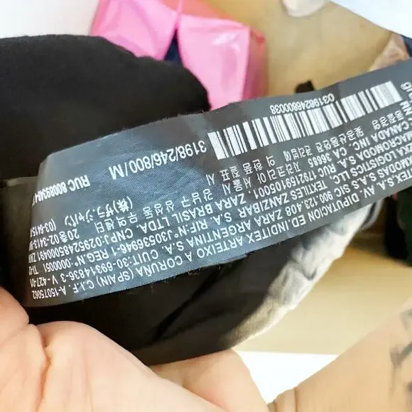 NWT Zara Satin Knotted Black Bat Wing Dress Mini sz M - Picture 10 of 12